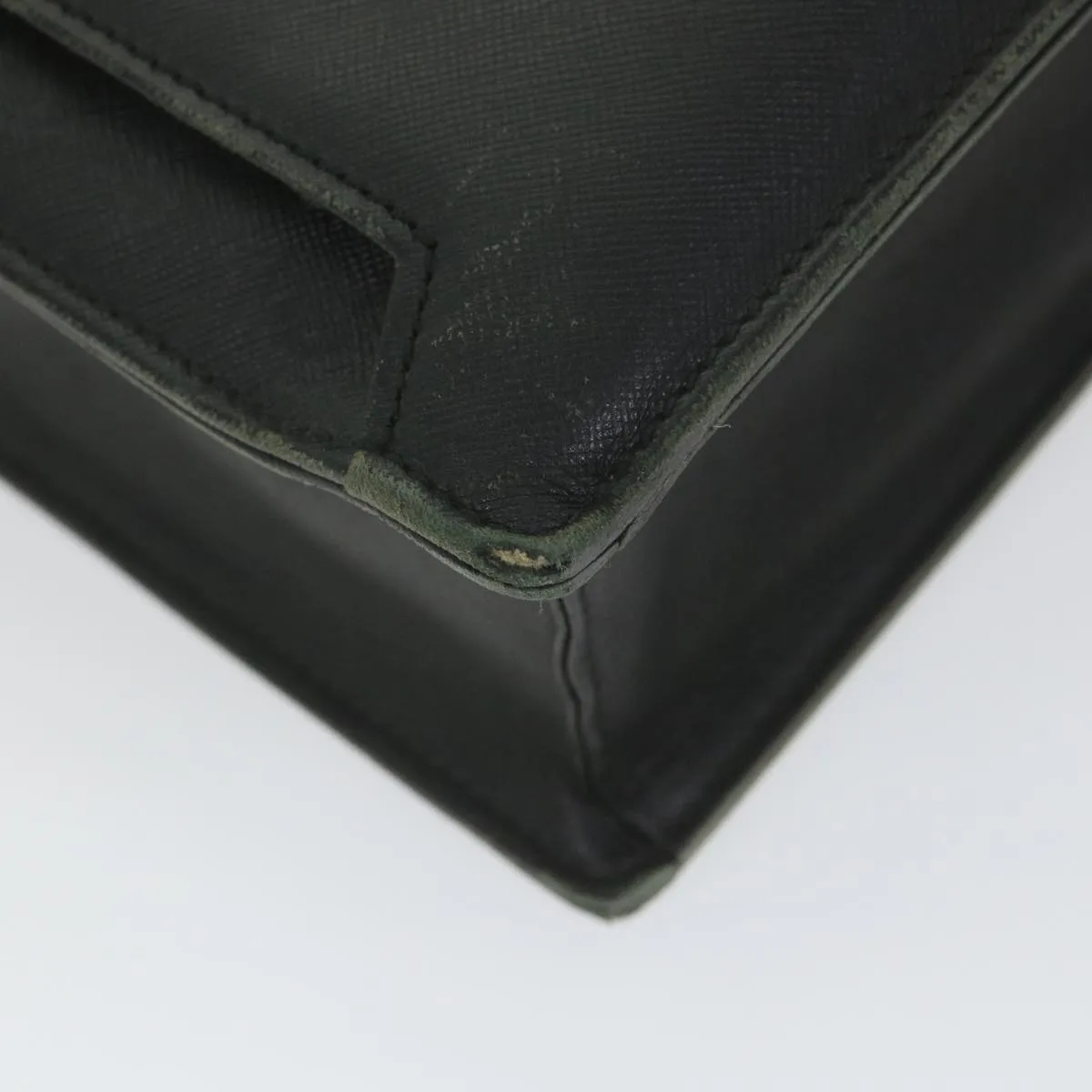 BURBERRY Briefcase Leather Black Auth 58915