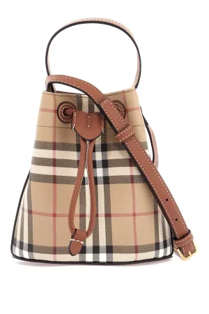 Burberry Ered  checkered Mini Bucket Bag