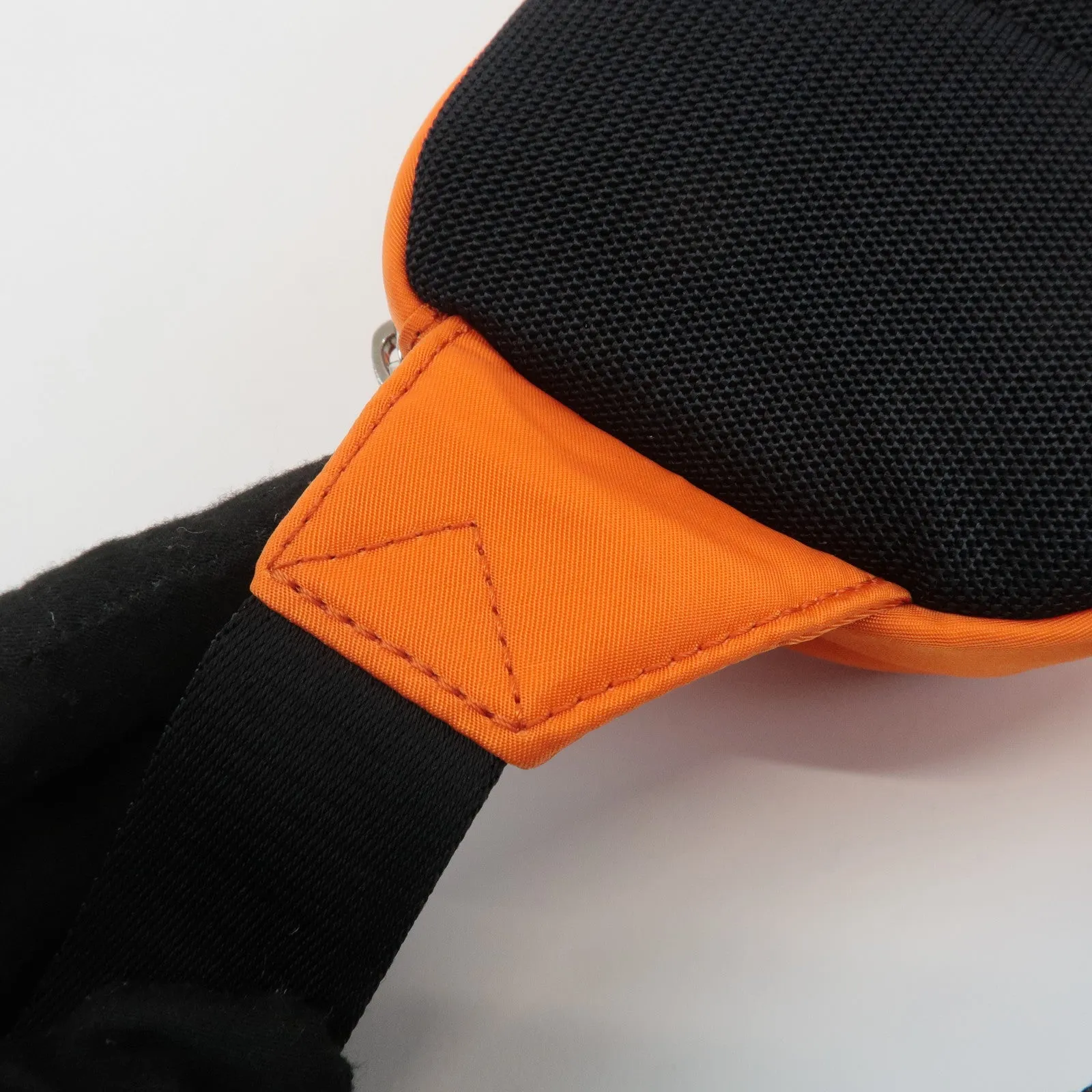 BURBERRY London Nylon Leather Waist Bag Crossbody Bag Orange Used