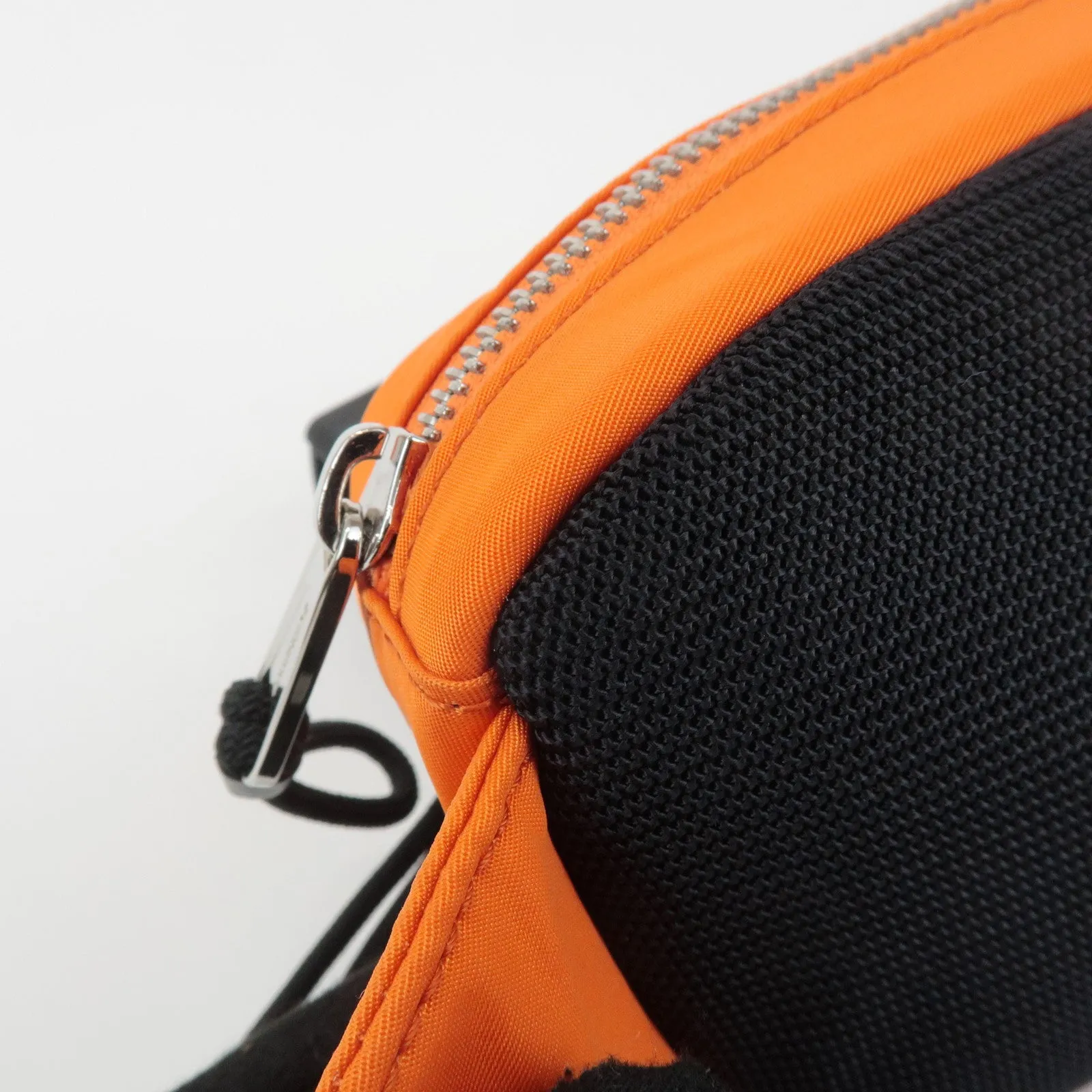 BURBERRY London Nylon Leather Waist Bag Crossbody Bag Orange Used
