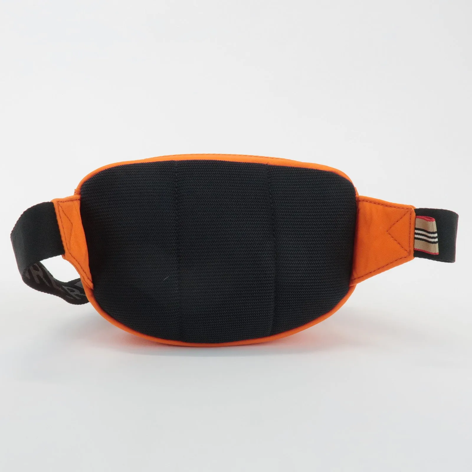 BURBERRY London Nylon Leather Waist Bag Crossbody Bag Orange Used