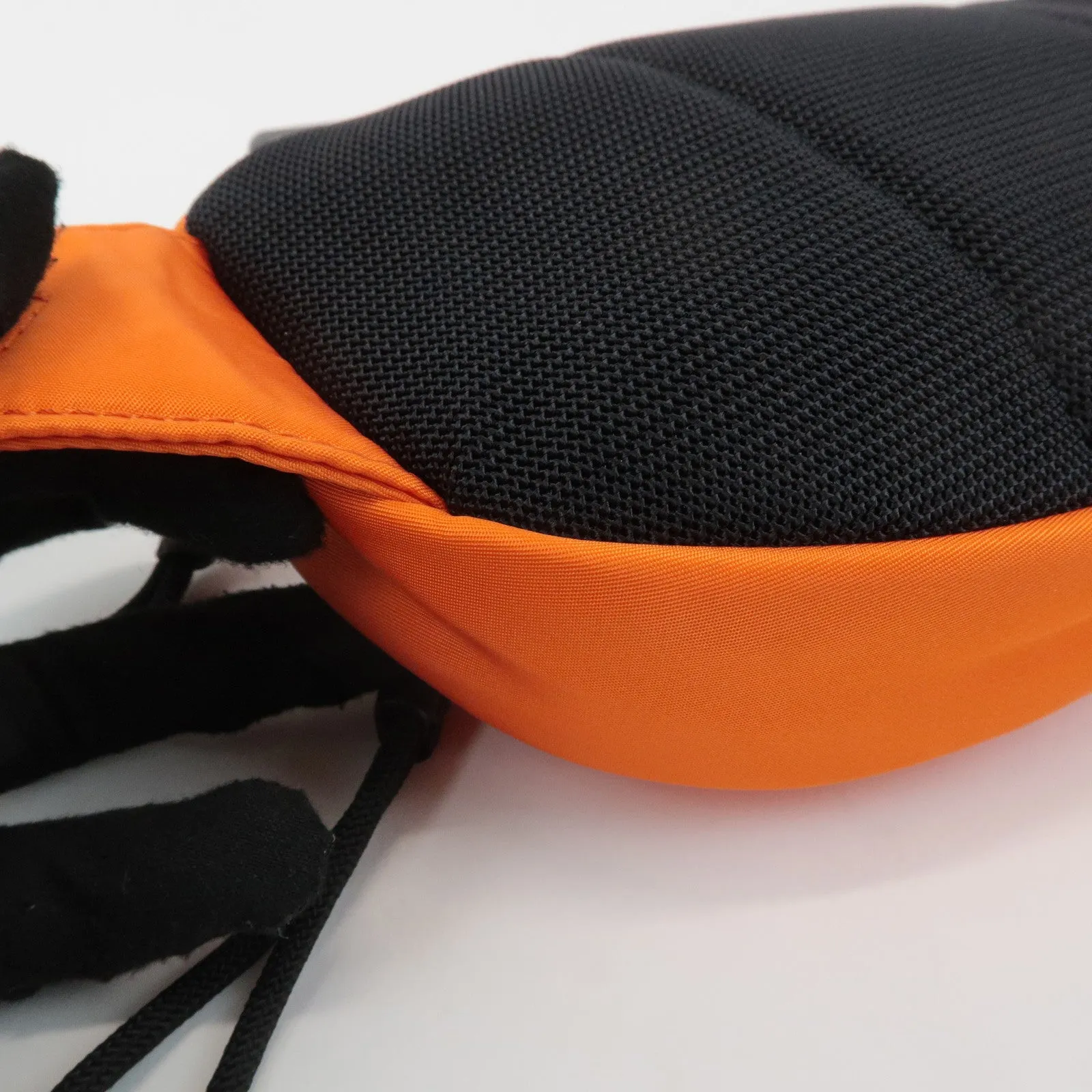 BURBERRY London Nylon Leather Waist Bag Crossbody Bag Orange Used