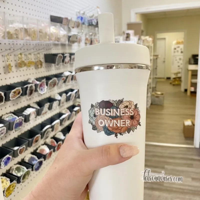 Business Owner Florals Sticker