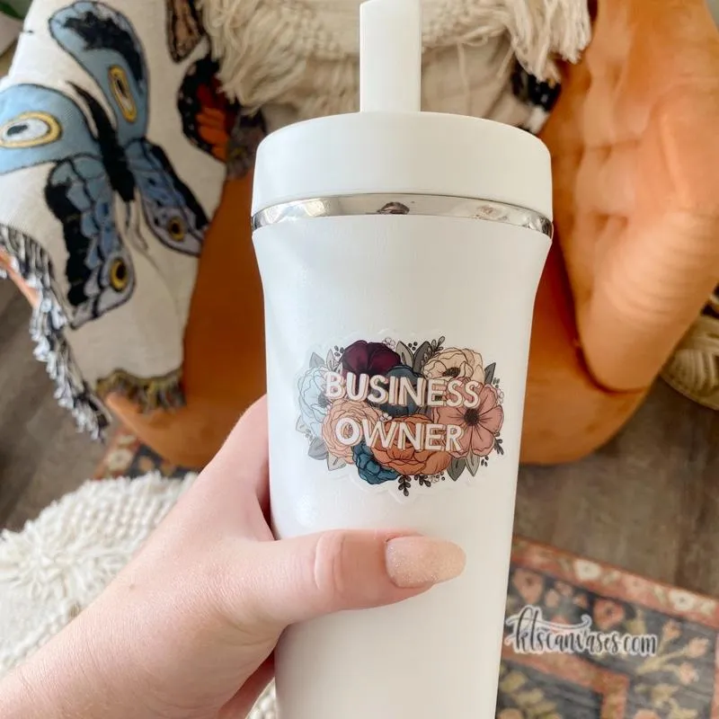 Business Owner Florals Sticker