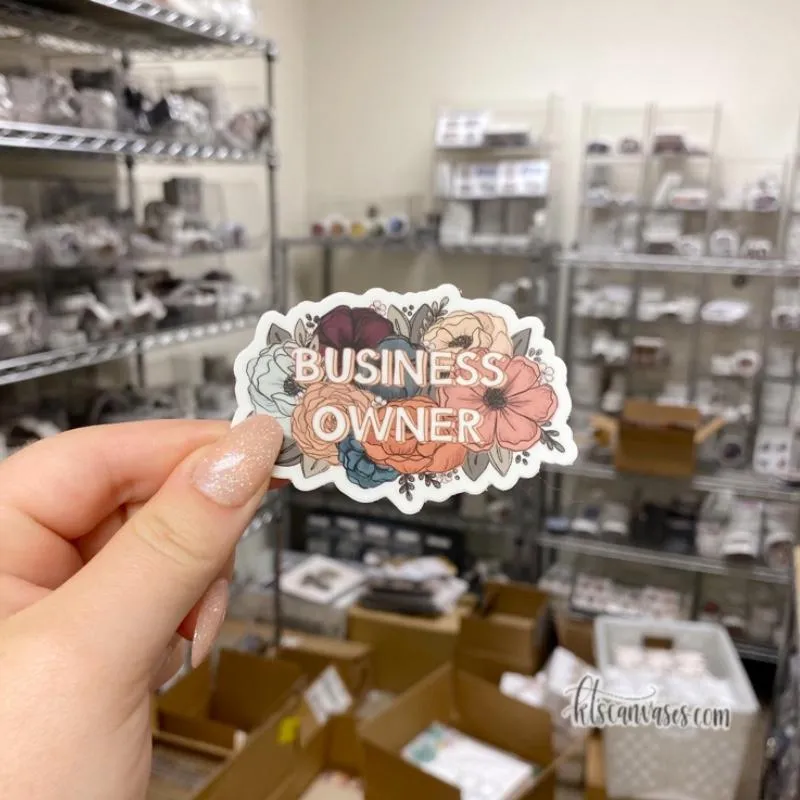 Business Owner Florals Sticker