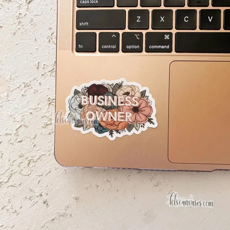 Business Owner Florals Sticker