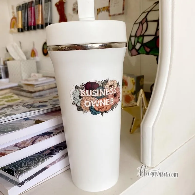 Business Owner Florals Sticker