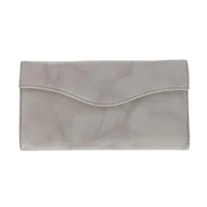 Buxton Women's Leather Long Bifold Organizer Wallet with Floral Emboss