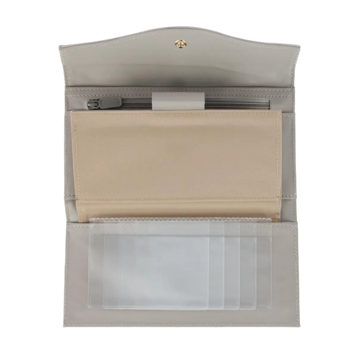 Buxton Women's Leather Long Bifold Organizer Wallet with Floral Emboss