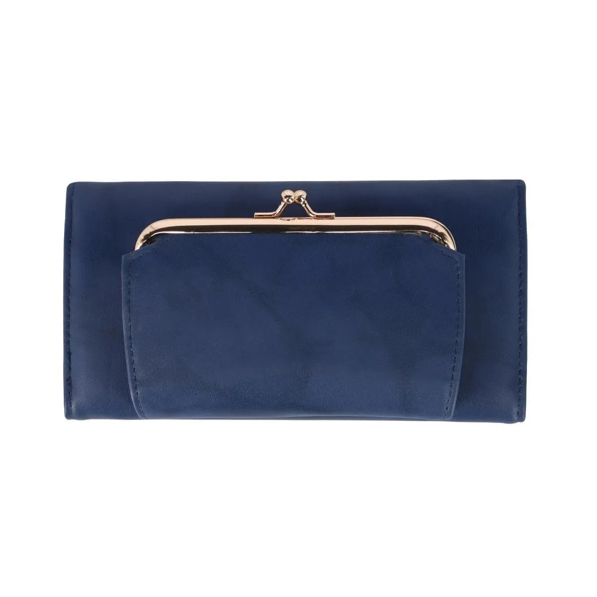Buxton Women's Leather Long Bifold Organizer Wallet with Floral Emboss