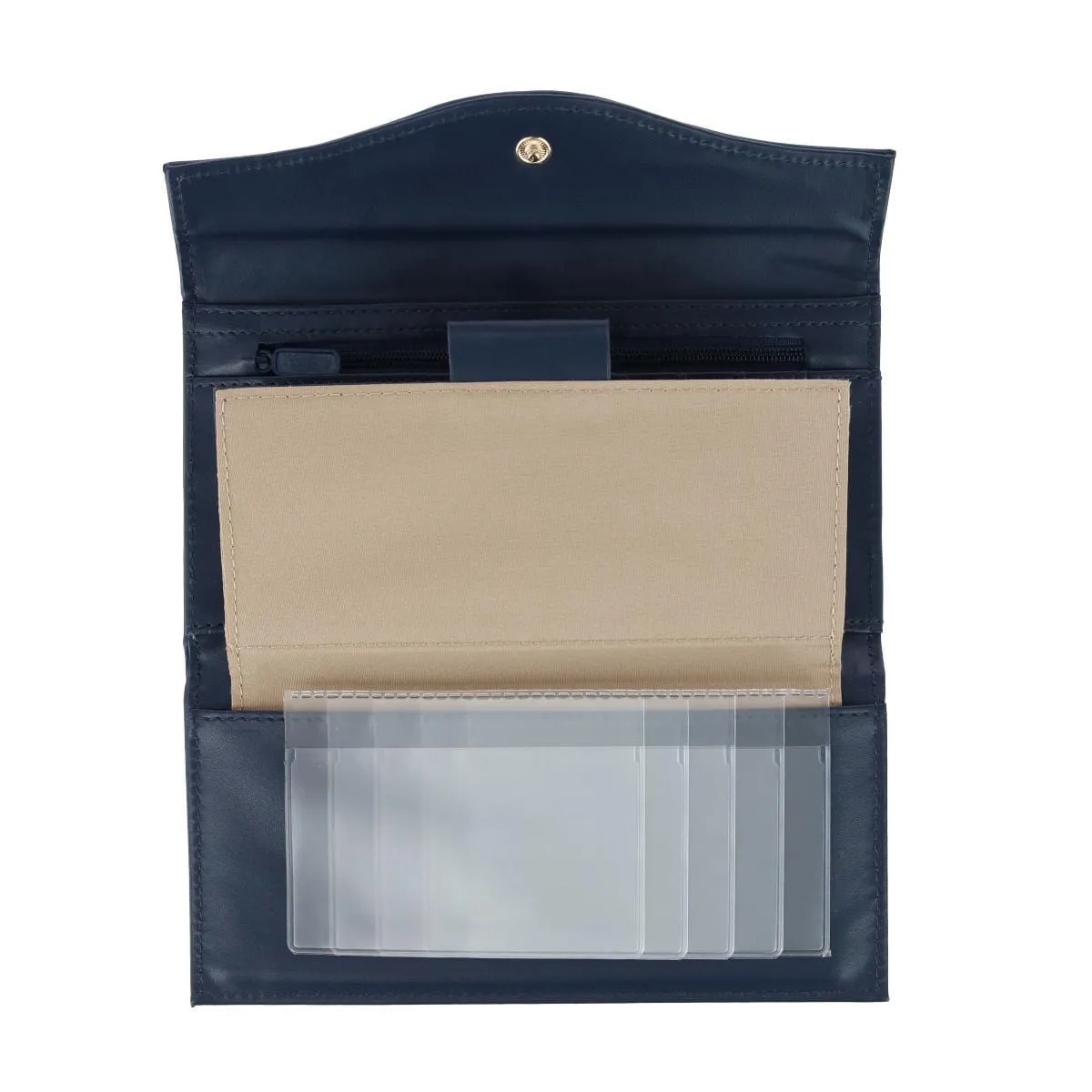 Buxton Women's Leather Long Bifold Organizer Wallet with Floral Emboss