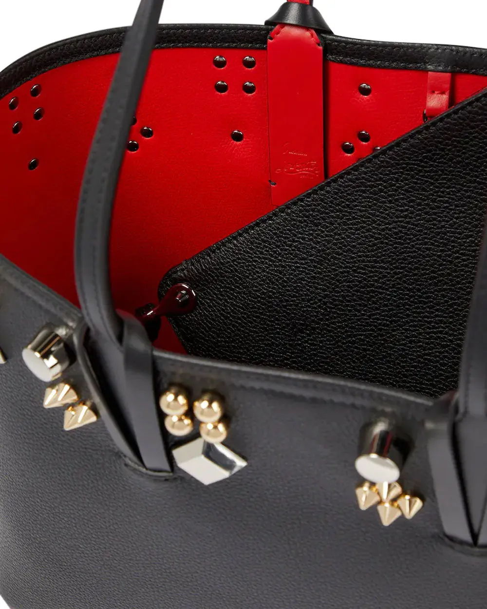 Cabata Stud Tote in Black