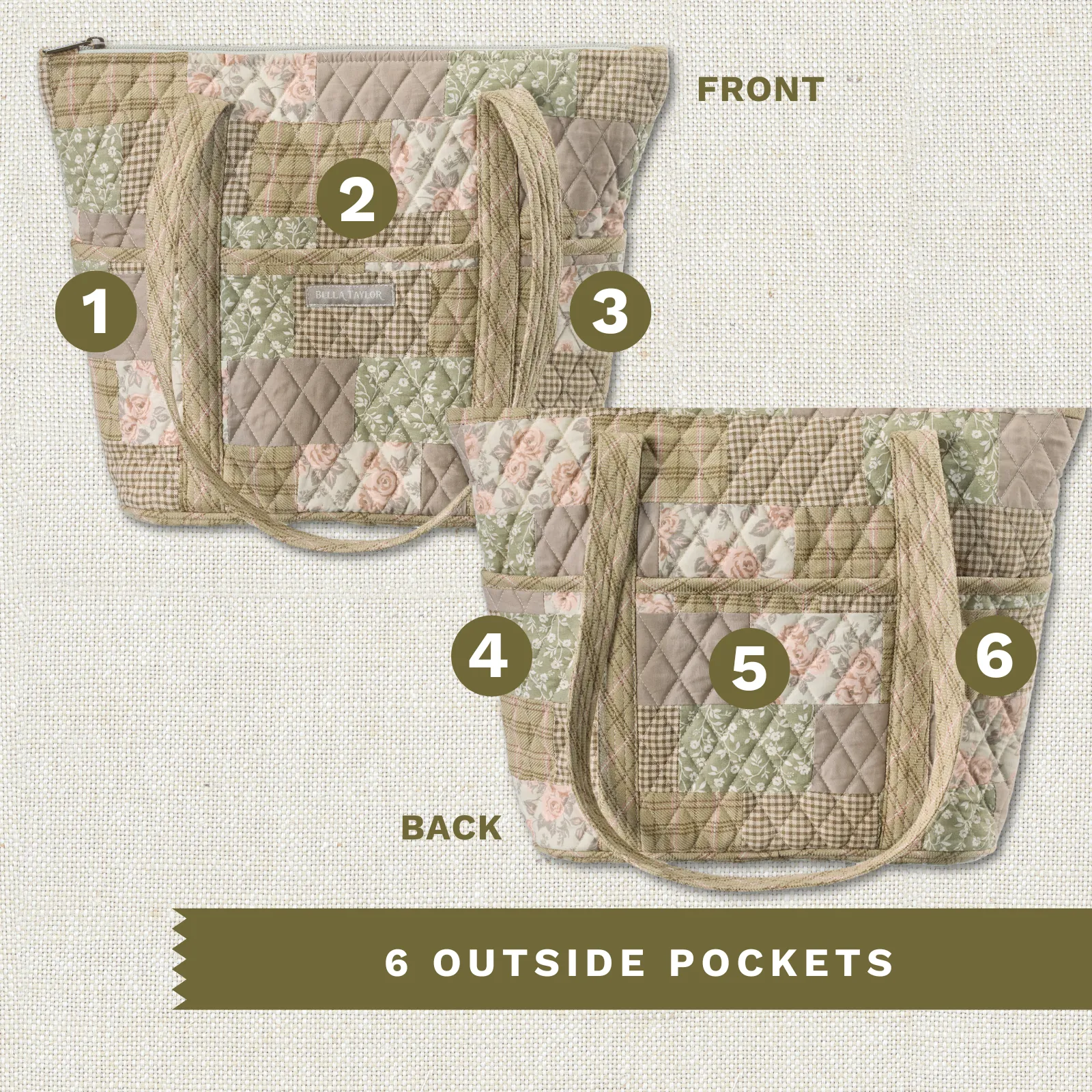 Cameo Rose Patchwork Stride Tote