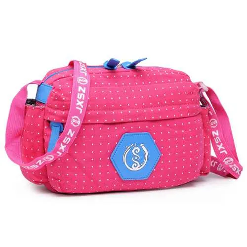 Canvas Casual Sports Travel Light Weight Wave Point Shoulder Bag Crossbody Bags