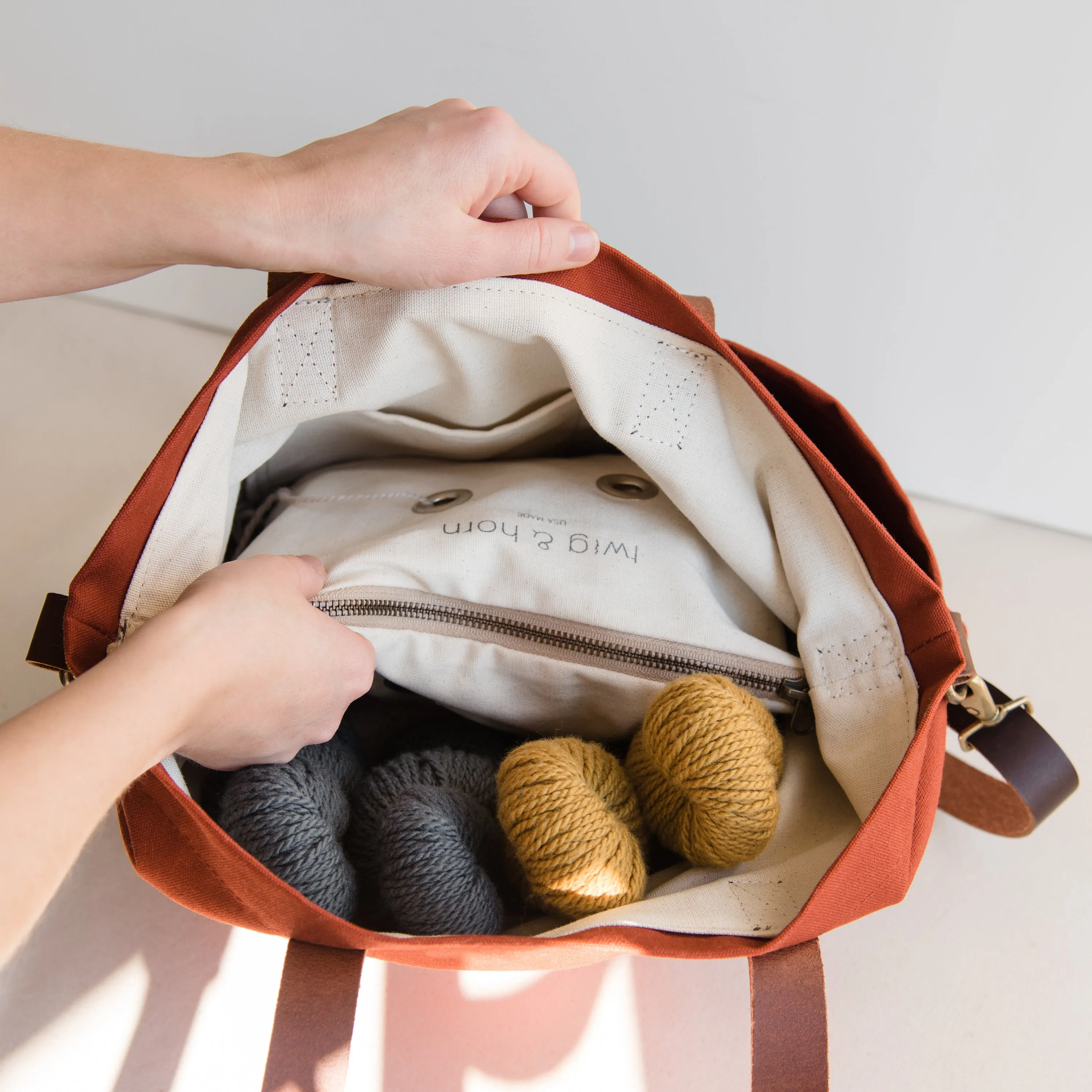 canvas crossbody project tote