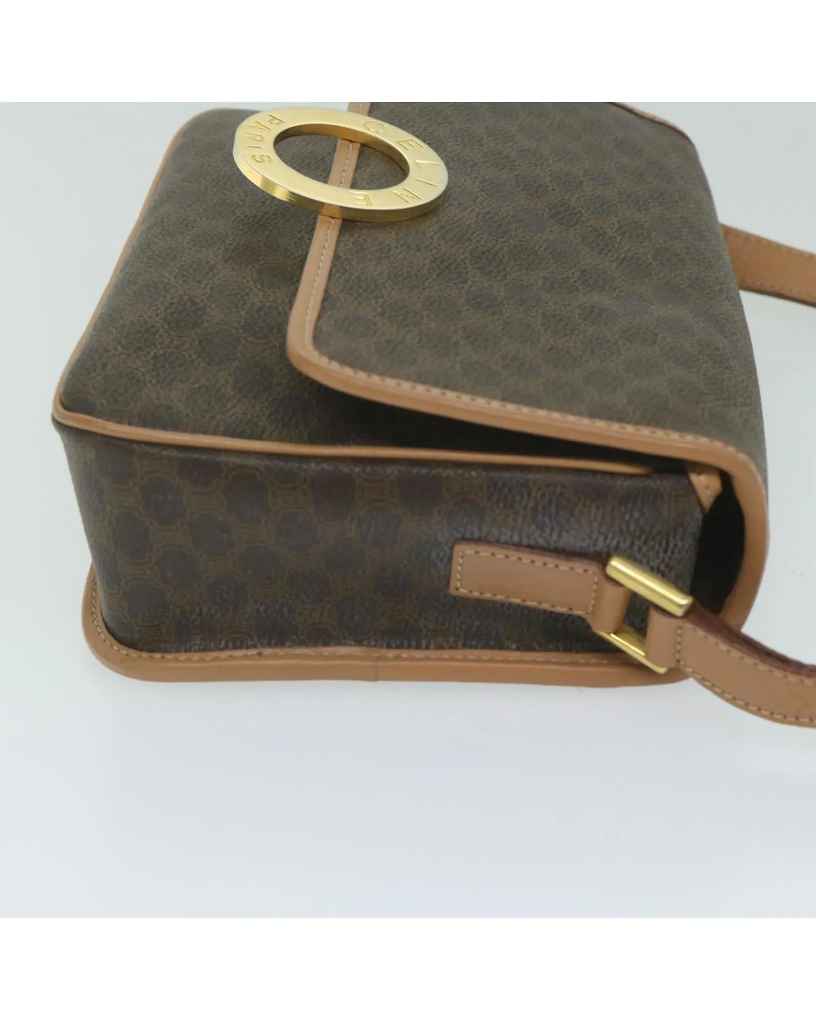 Canvas Shoulder Bag with Shoulder Drop and Multiple Compartments
