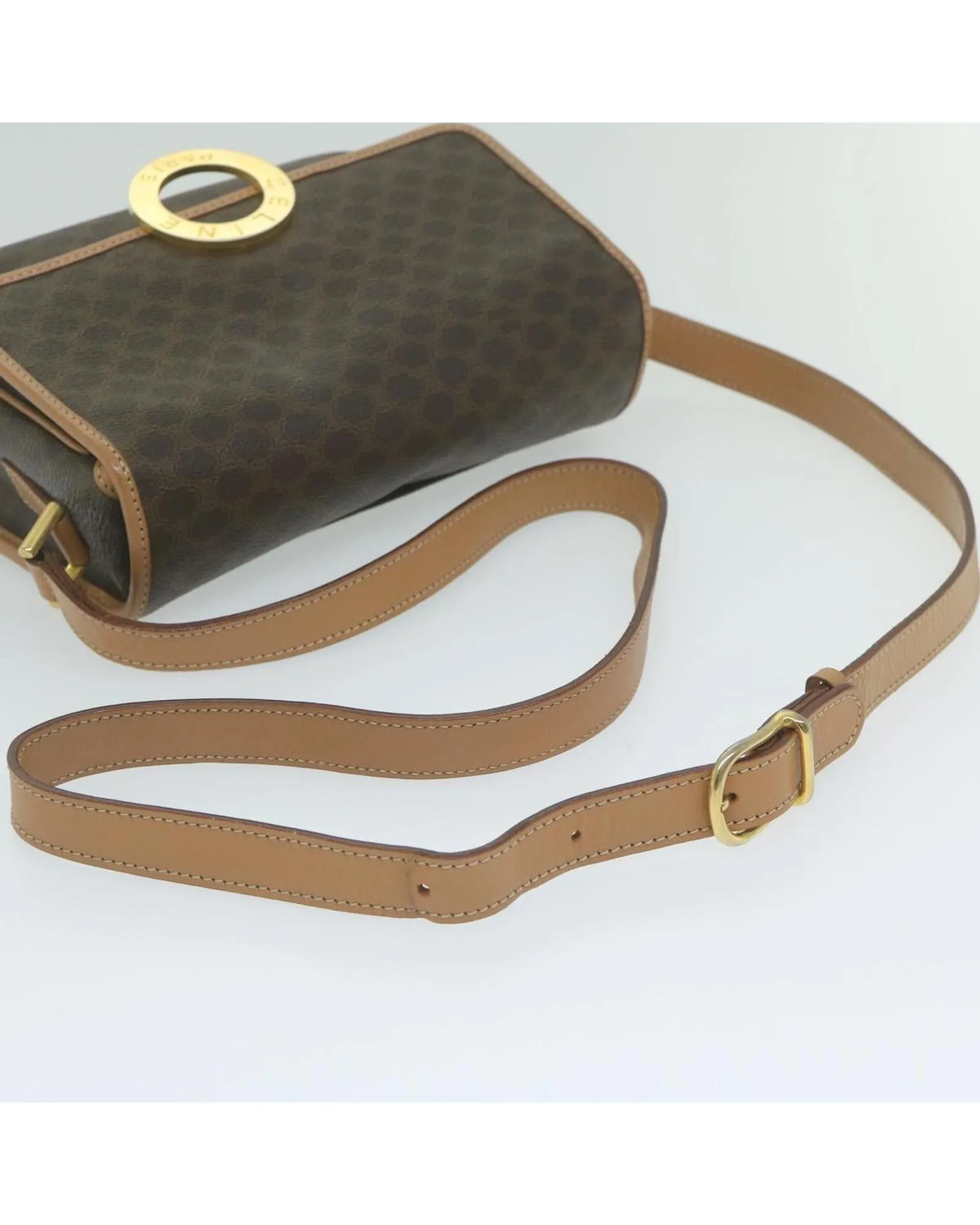 Canvas Shoulder Bag with Shoulder Drop and Multiple Compartments