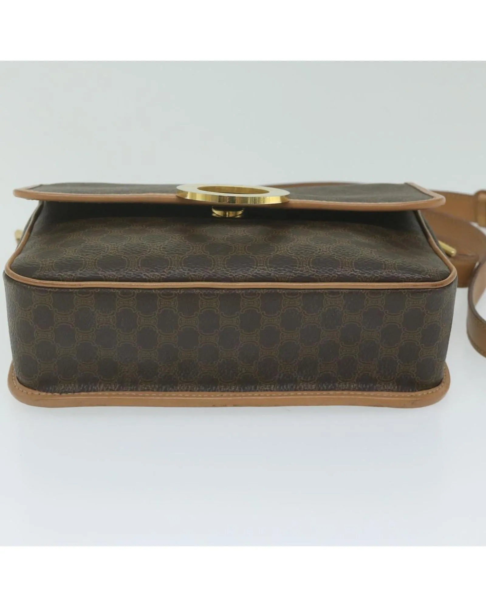 Canvas Shoulder Bag with Shoulder Drop and Multiple Compartments