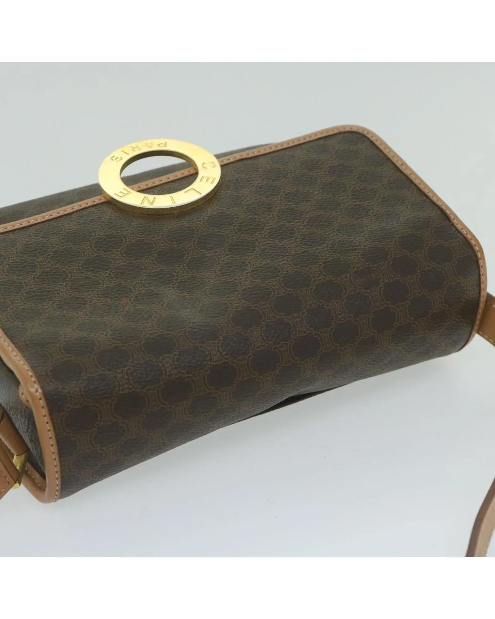 Canvas Shoulder Bag with Shoulder Drop and Multiple Compartments