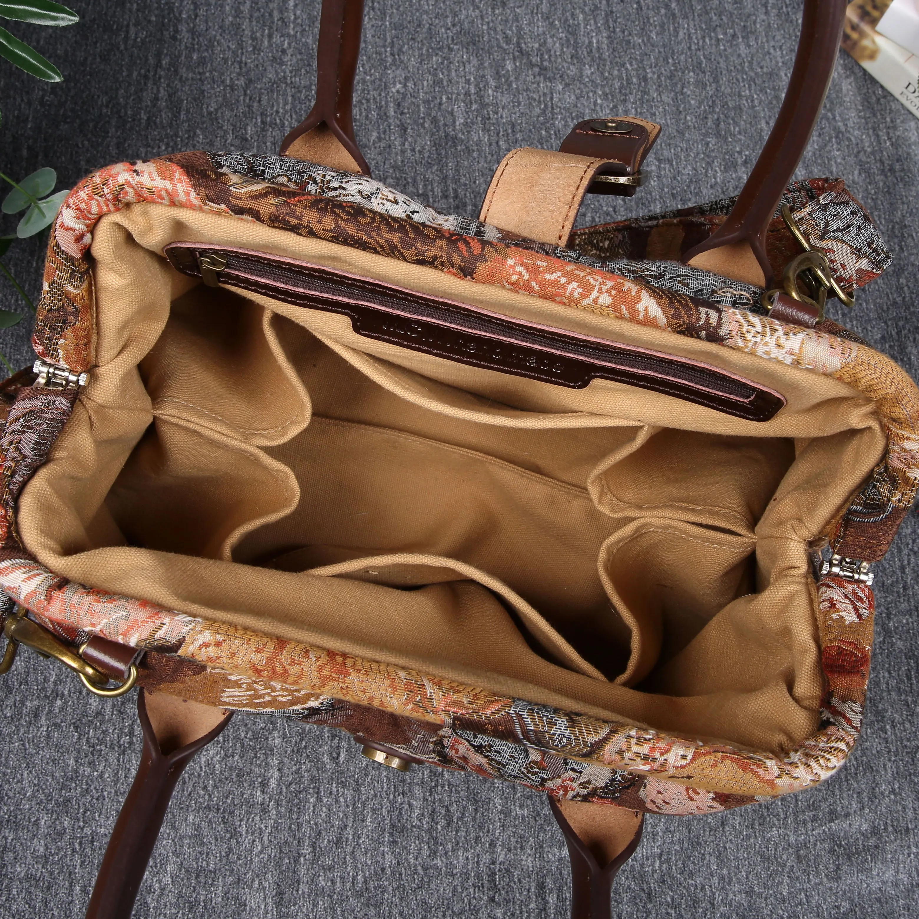 Carpet Purse Abstract Brown