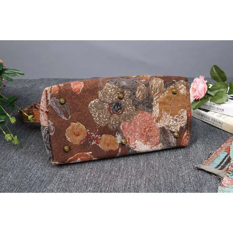 Carpet Purse Abstract Brown