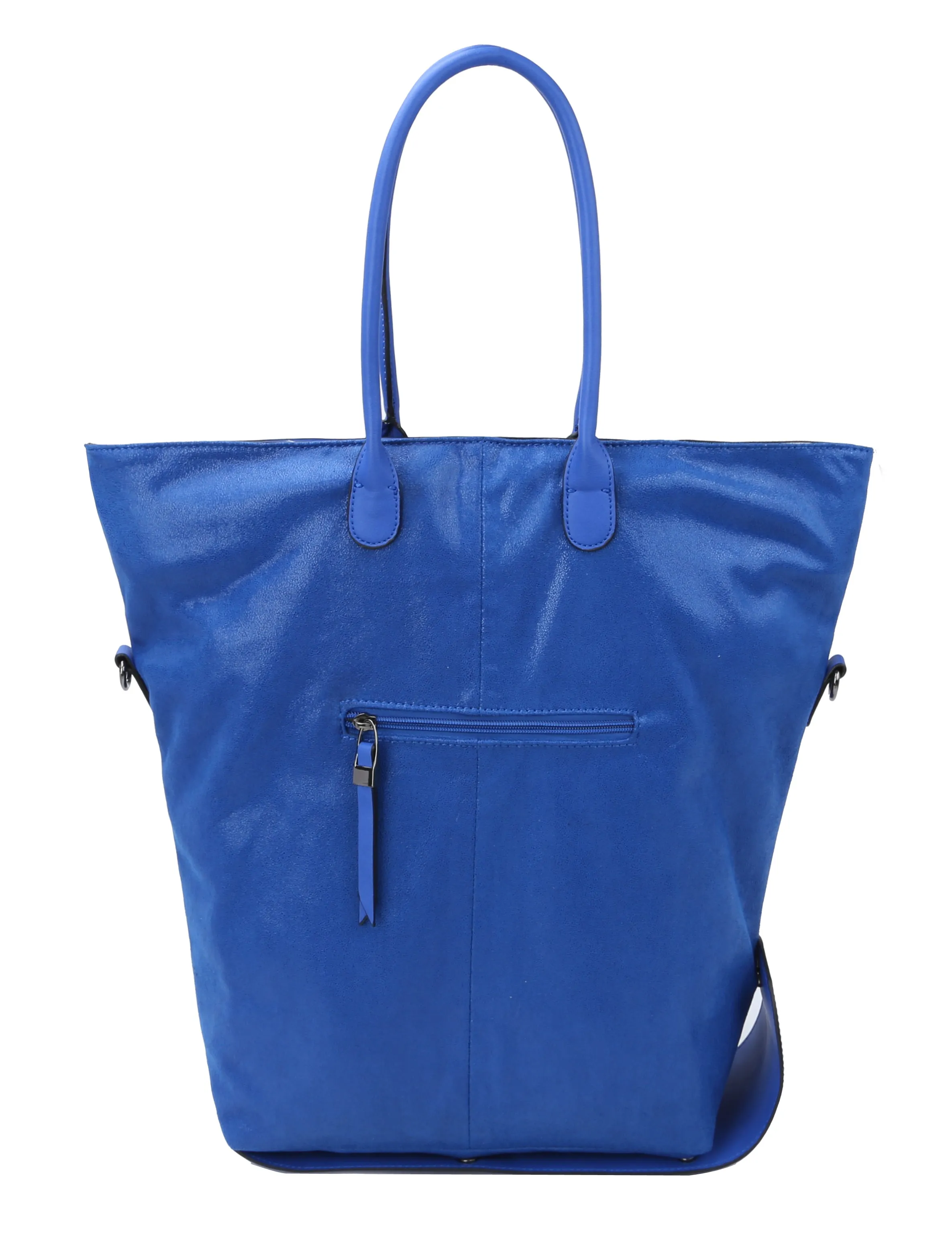 Carrie Faux Suede Travel Friendly Convertible Tote Bag