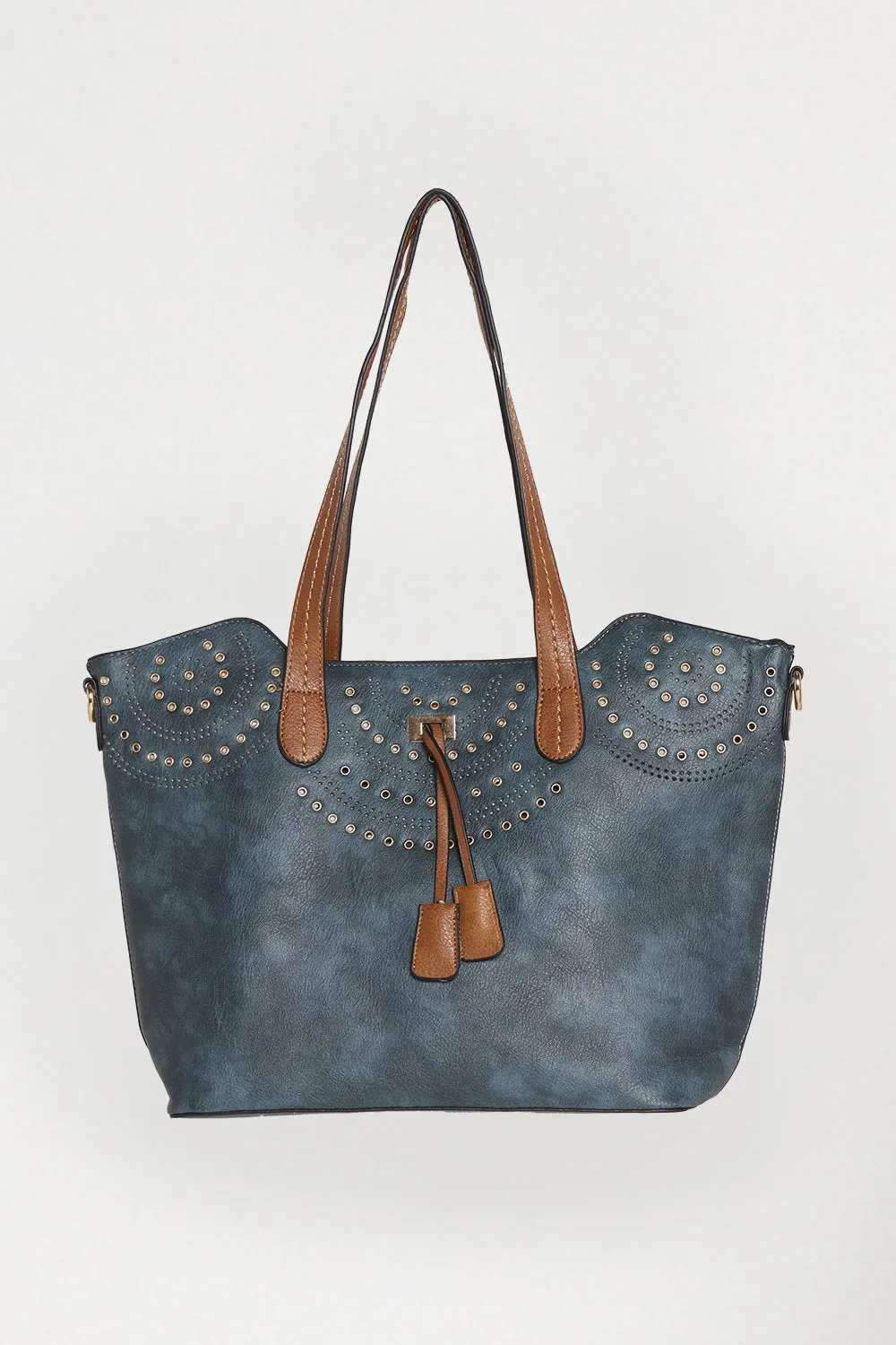 Carson Tote Bag & Clutch  - Blue