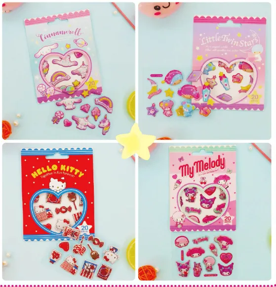 Cartoon Pink 3D Stickers