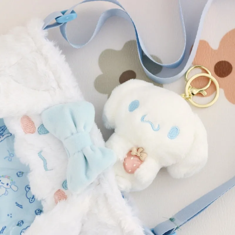 Cartoon Plush Bag With Keychain