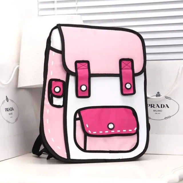 Cartoons 3D Canvas Backpack AD00281