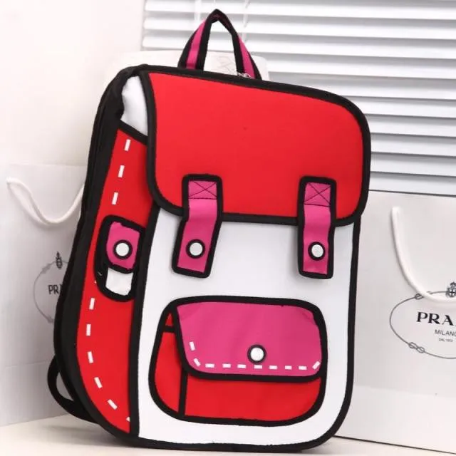 Cartoons 3D Canvas Backpack AD00281