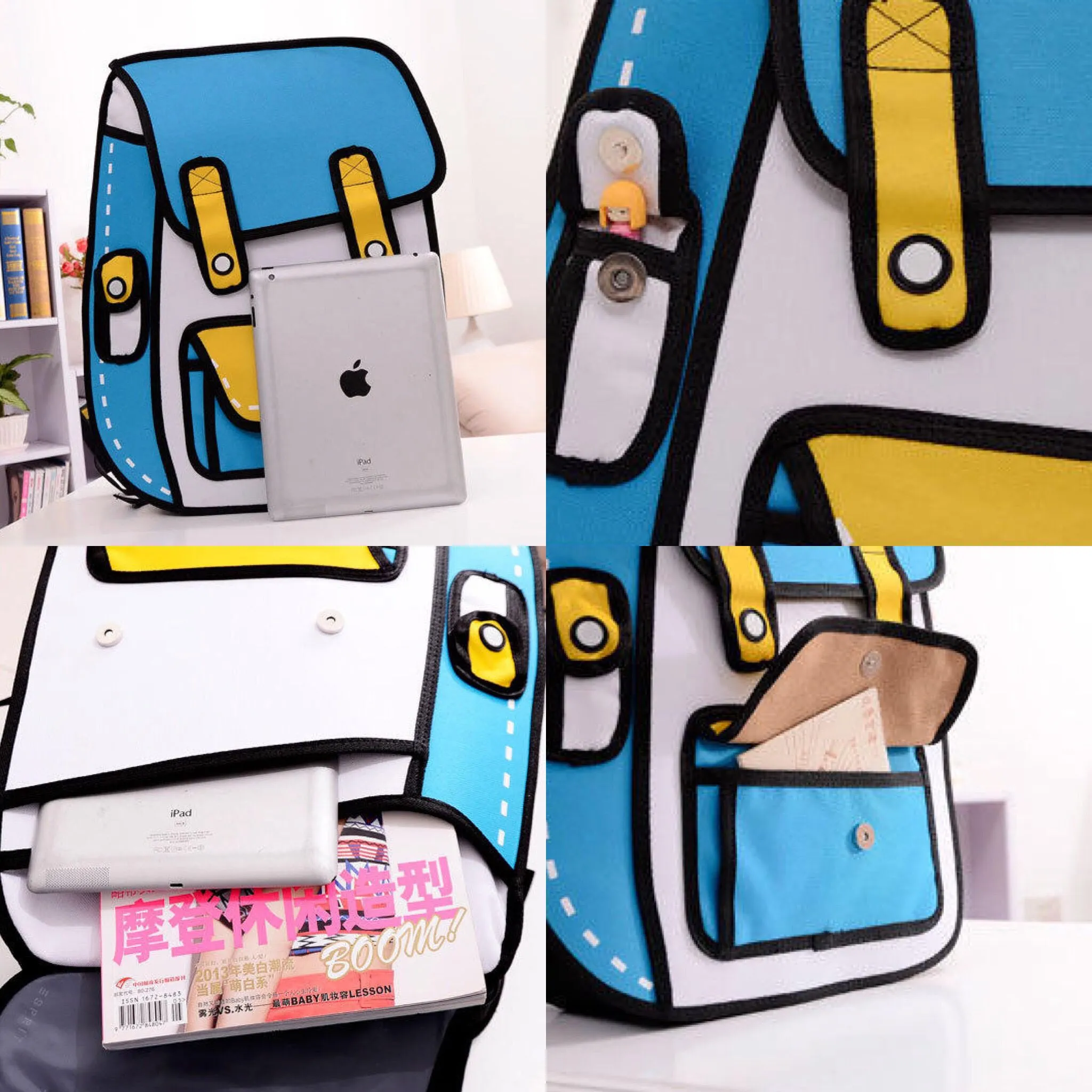 Cartoons 3D Canvas Backpack AD00281