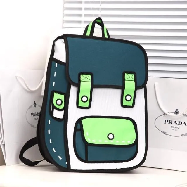 Cartoons 3D Canvas Backpack AD00281