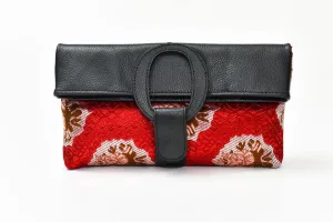 Casablanca Foldover Clutch - Vintage Flower Fabric