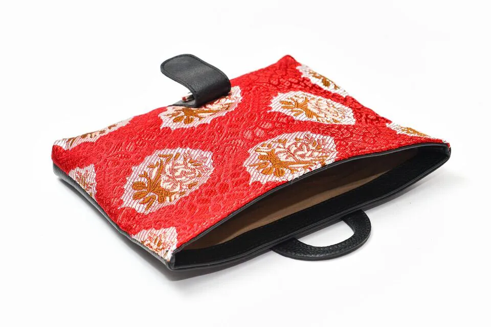 Casablanca Foldover Clutch - Vintage Flower Fabric