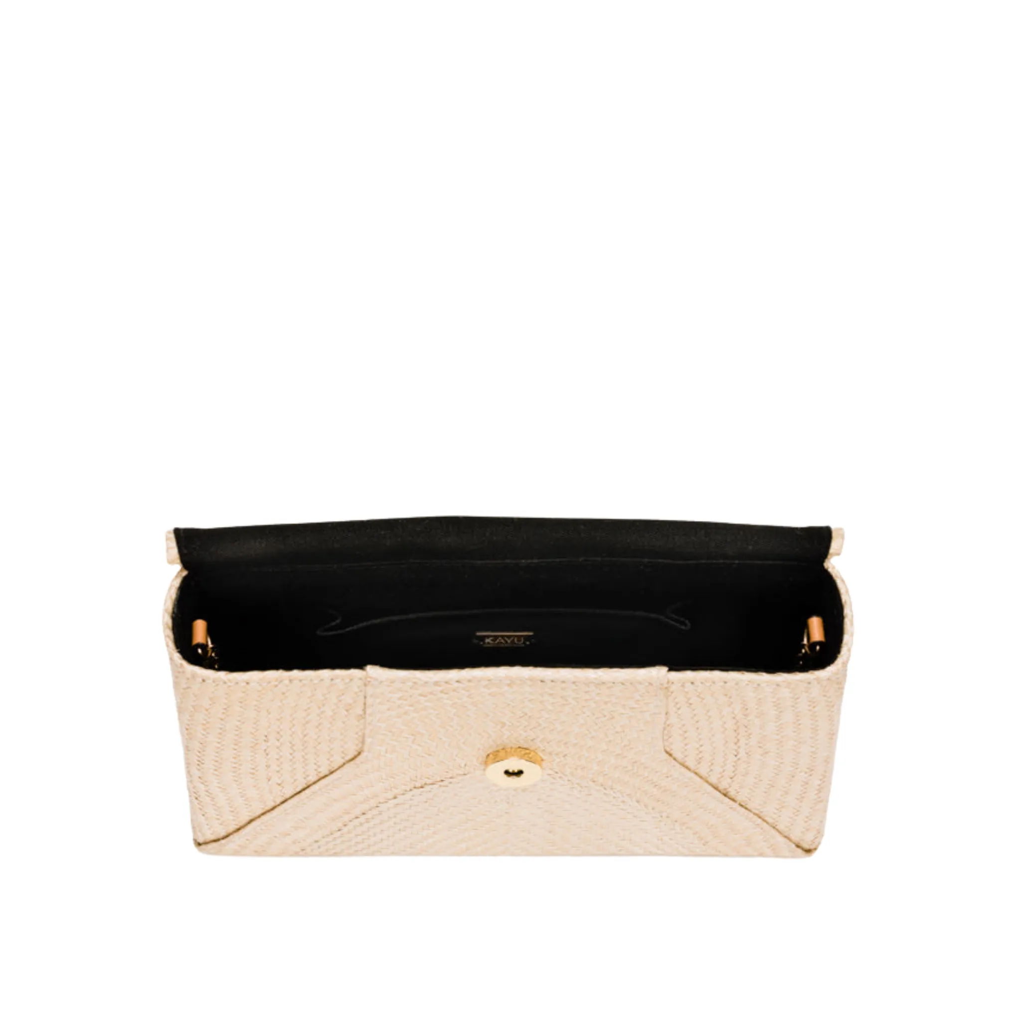 Cassia Straw Clutch Bag in White