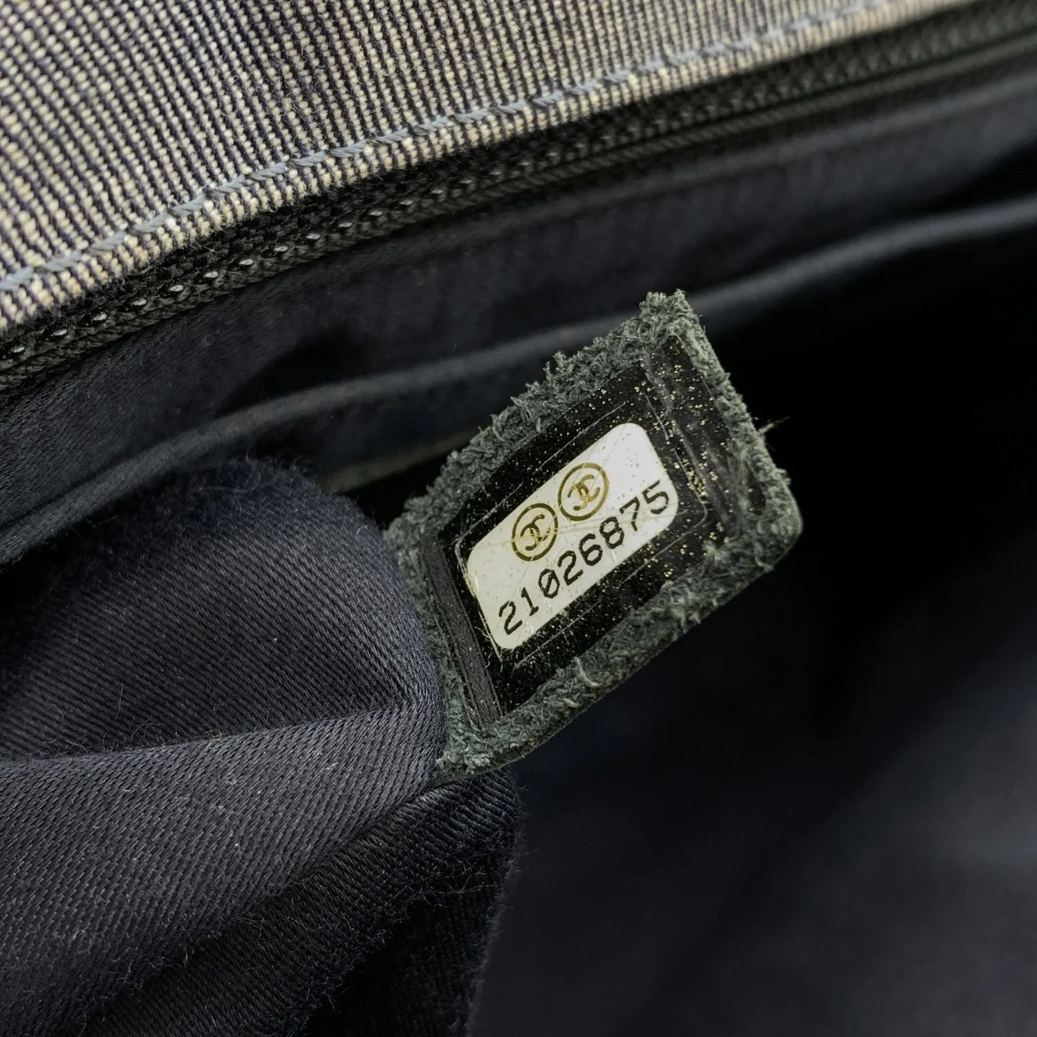 Chanel 2015 Blue Denim Patchwork Timeless Jumbo Single Flap Bag
