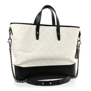 CHANEL AGED CALFSKIN QUILTED GABRIELLE TOTE BAG