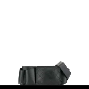 Chanel Belt Rare Vintage Waist Bum Fanny Pack Black Calfskin Leather Fanny Pack