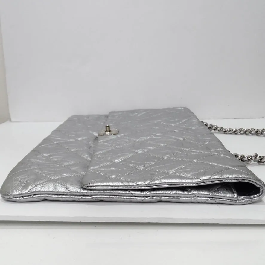 Chanel Big Bang Chain Flap Bag Metallic Crumpled Calfskin