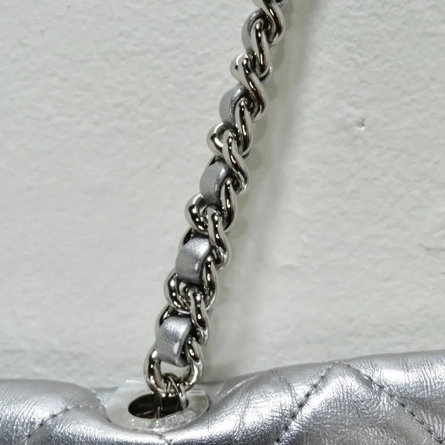 Chanel Big Bang Chain Flap Bag Metallic Crumpled Calfskin
