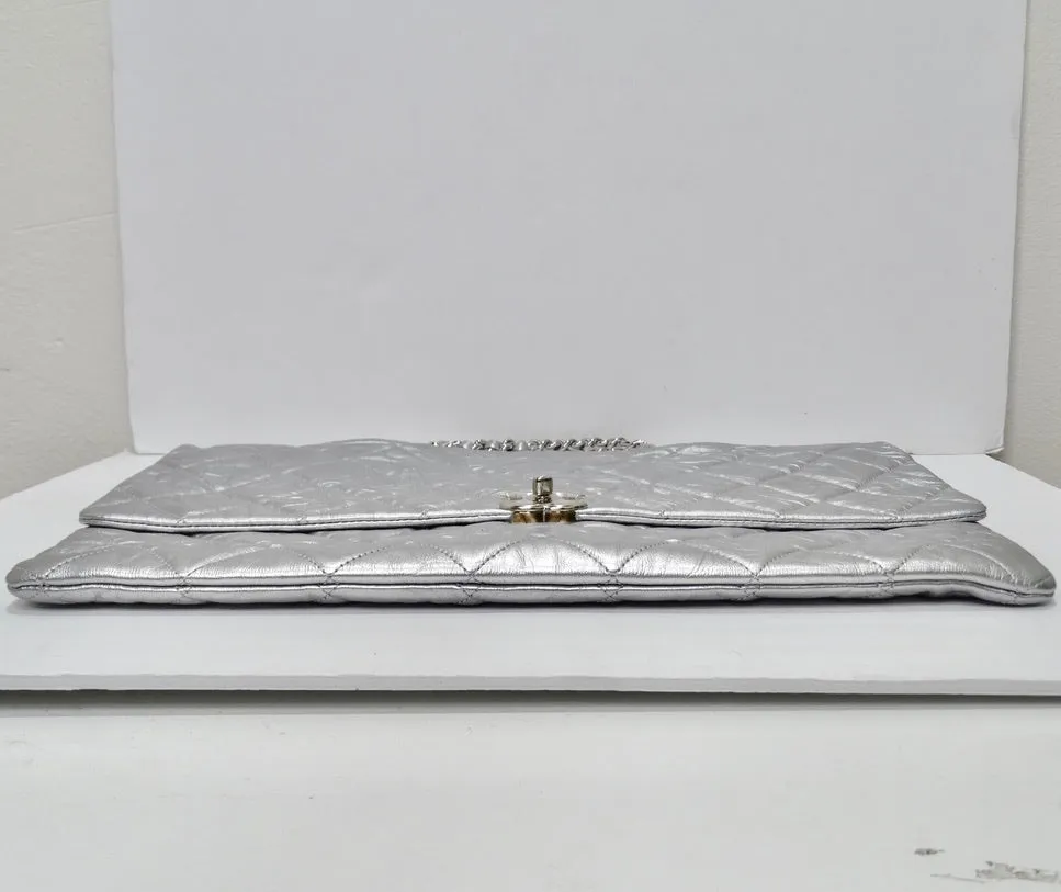 Chanel Big Bang Chain Flap Bag Metallic Crumpled Calfskin