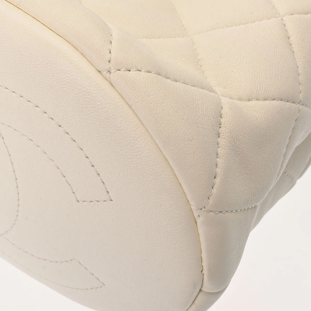 Chanel Bucket Chainshoulder 2Way White -