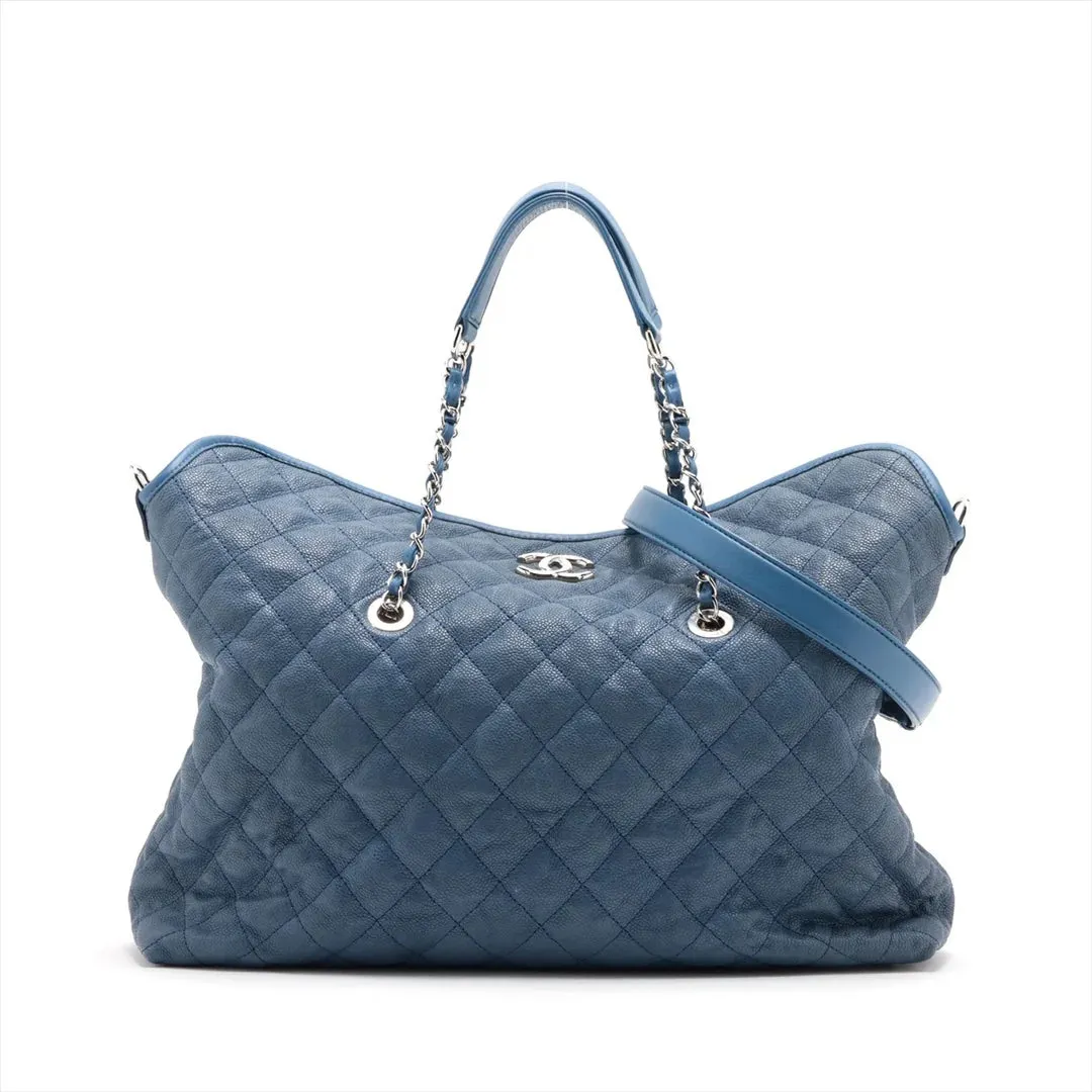 CHANEL CAVIAR QUILTED FRENCH RIVIERA HOBO BAG-HS