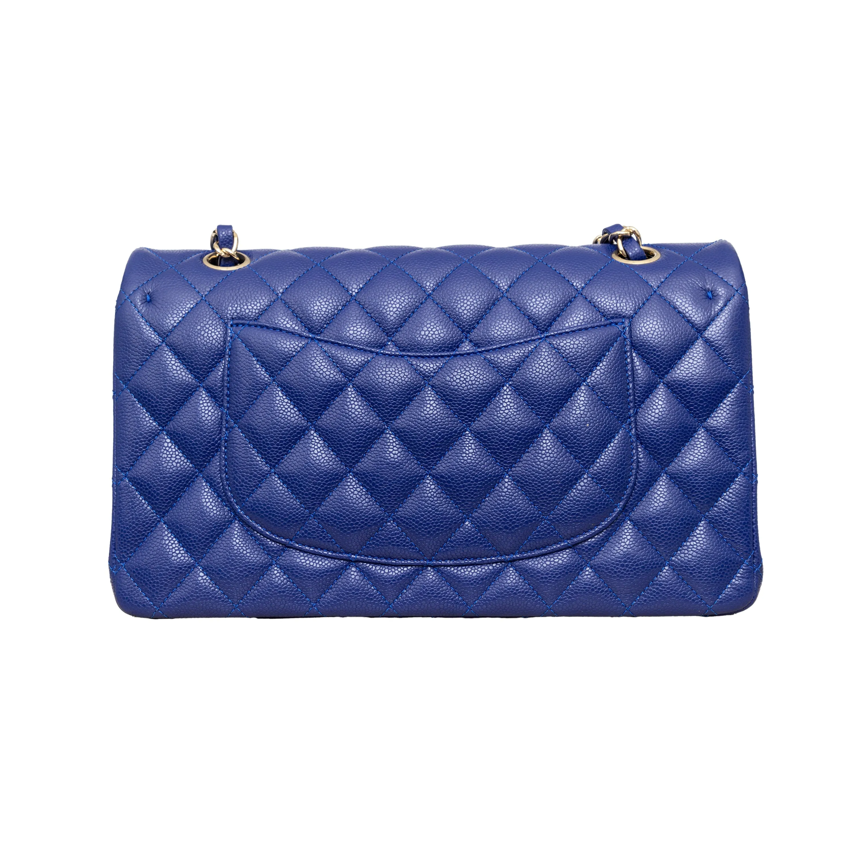 Chanel Caviar Quilted Leather Double Flap Bag - '20s