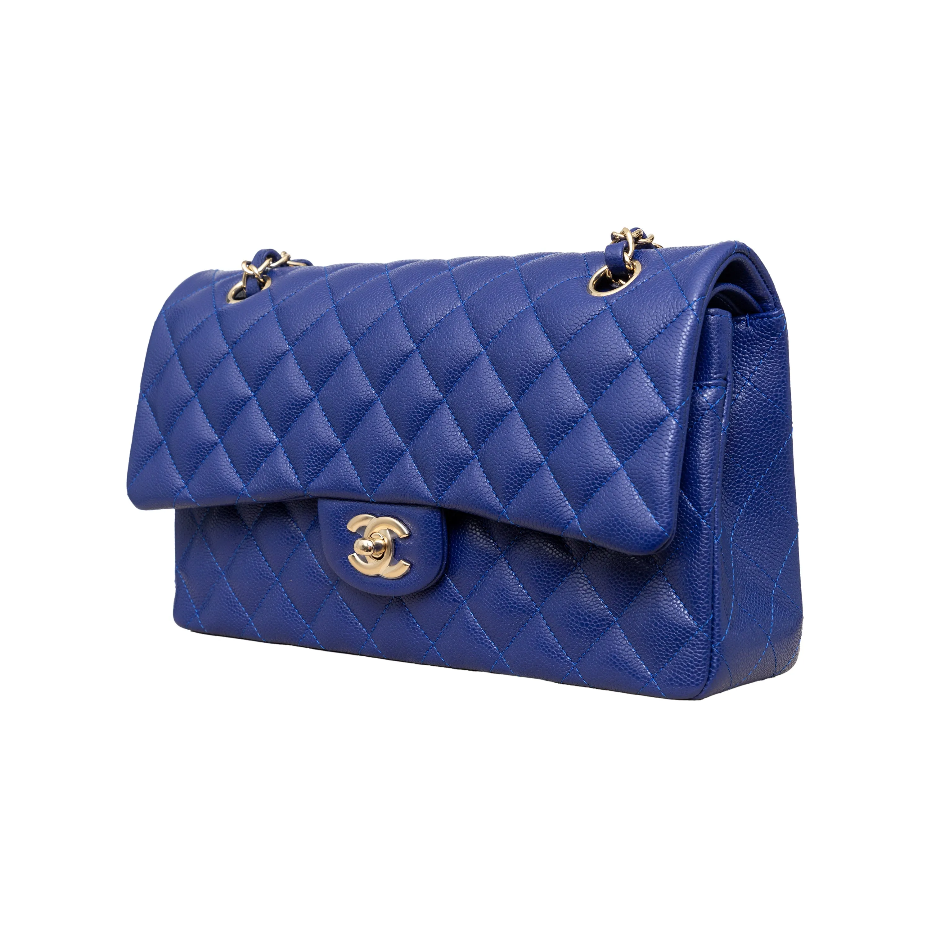 Chanel Caviar Quilted Leather Double Flap Bag - '20s