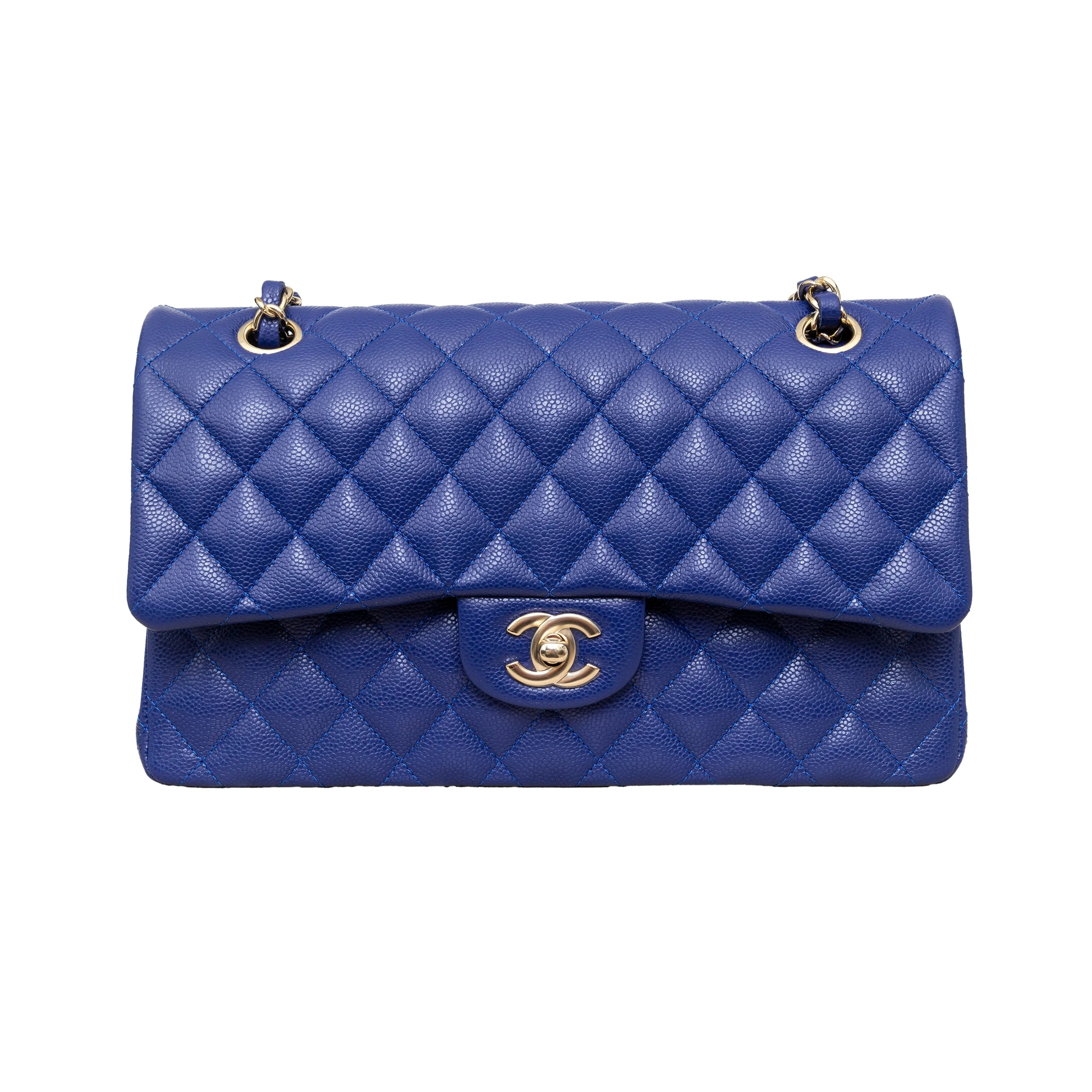 Chanel Caviar Quilted Leather Double Flap Bag - '20s