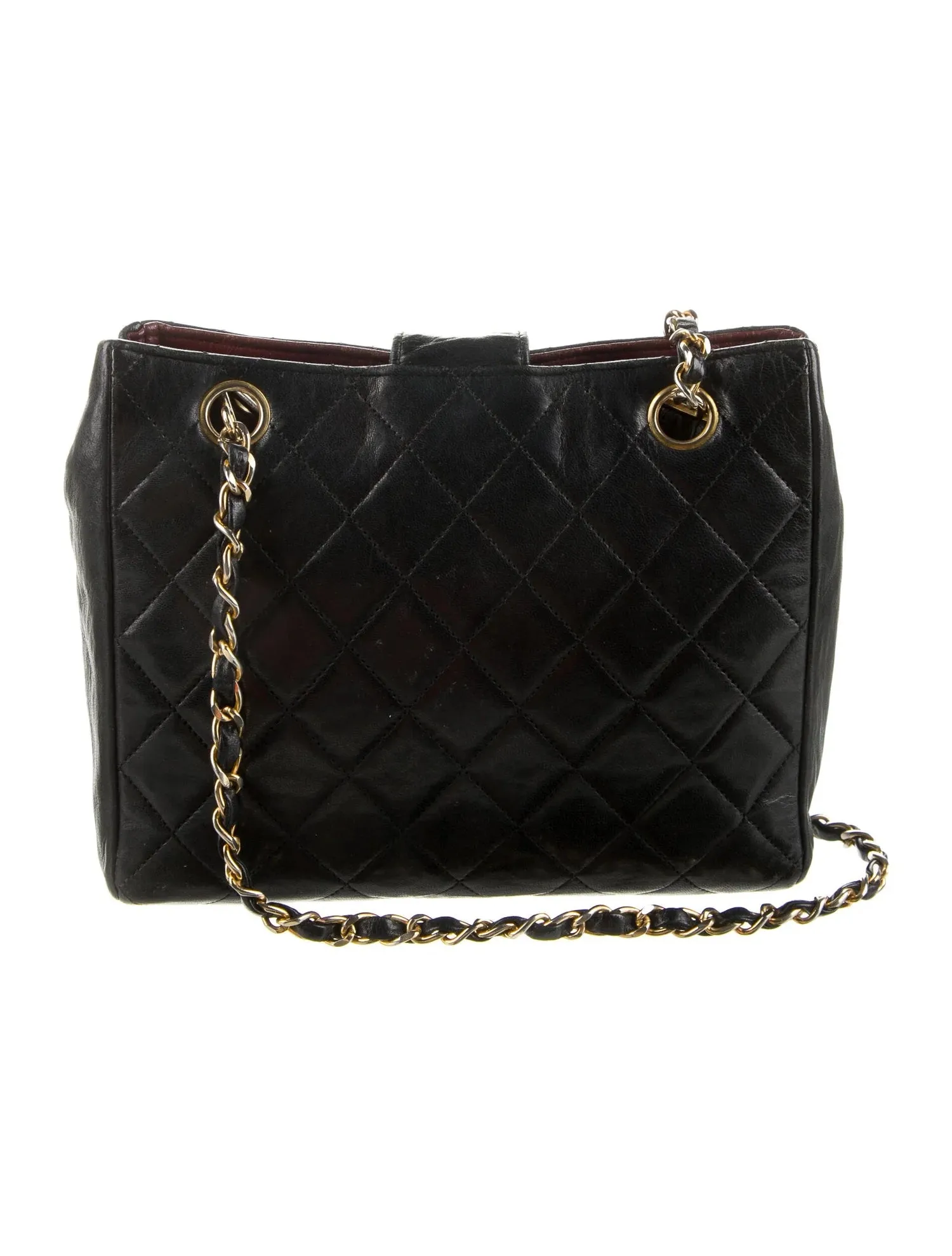 CHANEL CC QUILTED LAMBSKIN TOTE BAG