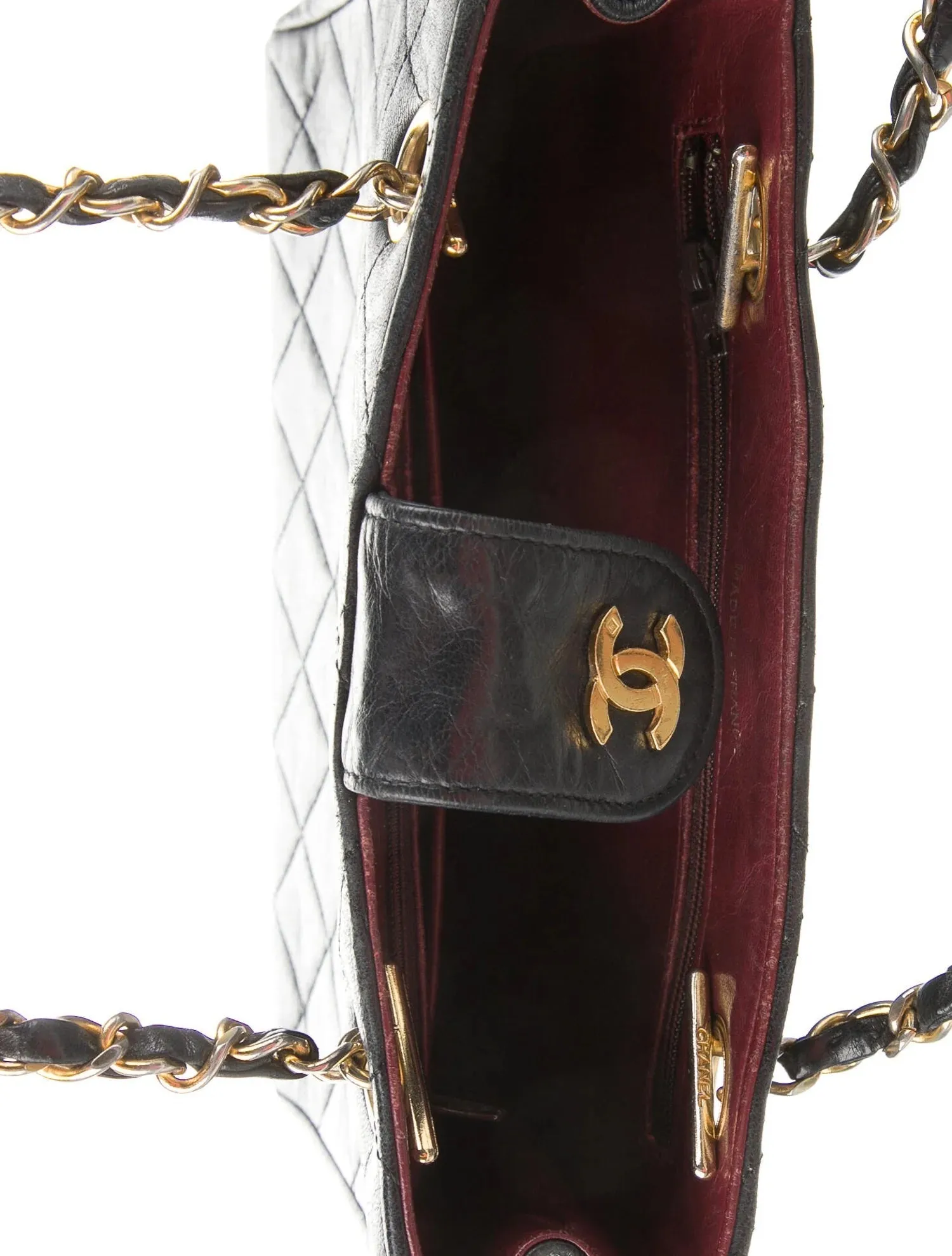 CHANEL CC QUILTED LAMBSKIN TOTE BAG