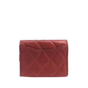 CHANEL Classic Flap Lambskin Card Holder on Chain Crossbody Bag
